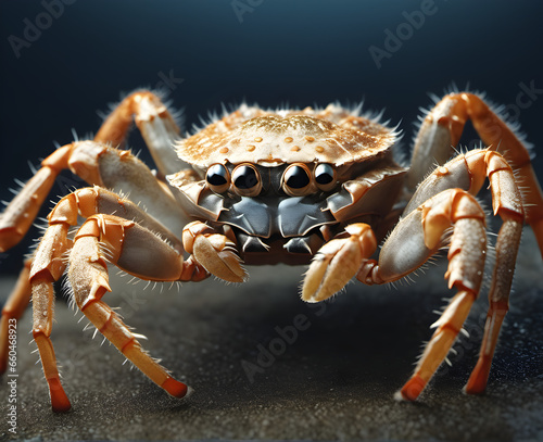 Intricate Details of a Spider Crab: Close-Up Portrait. generative AI