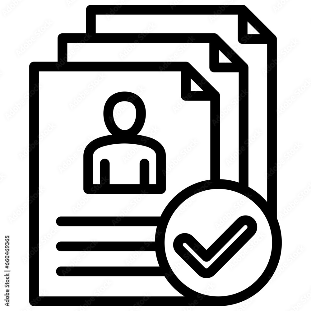 Fototapeta premium Approved Outline Icon