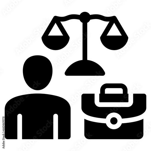 Employment Law Glyph Icon