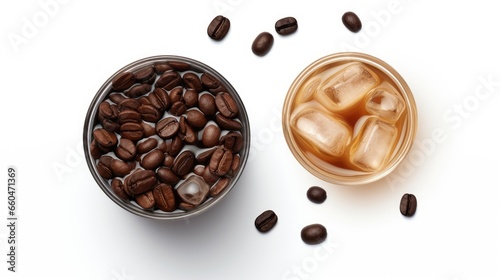 Top view of cold brewed ice...
