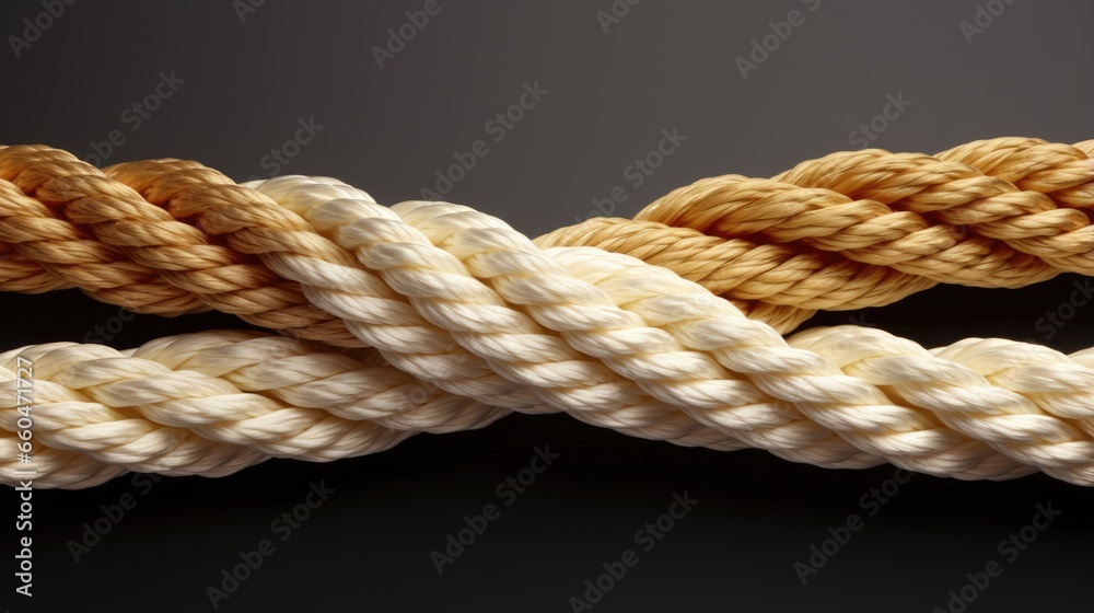 Multiple ropes symbolize cooperation and collaboration