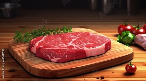 Sliced raw beef for homemad...
