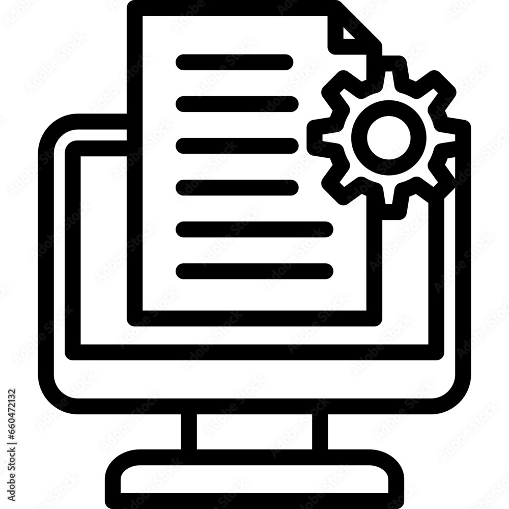 Content Management Outline Icon Content Management Outline Icon