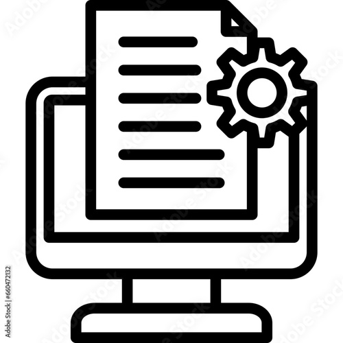 Content Management Outline Icon