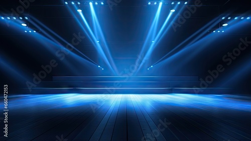 Stage lights highlight the ...