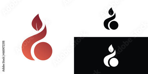 Simple flame logo design with unique concept| fire logo| premim vector