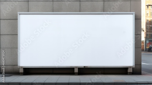 Wrinkled white poster mockup on textured wall with empty urban advertising canvas