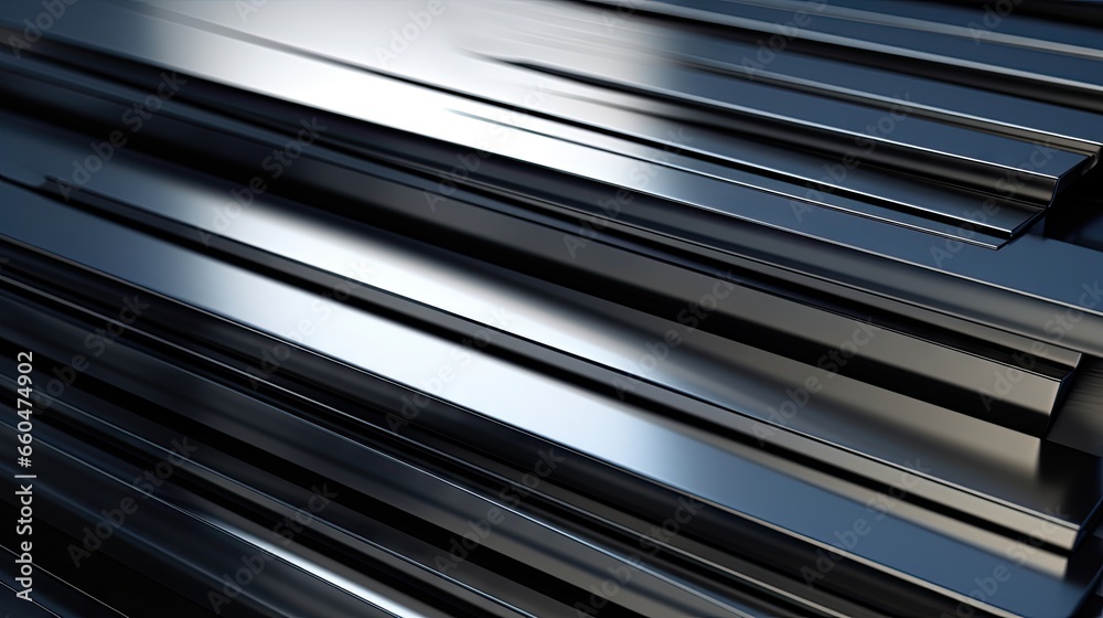 Stack of stainless flat bar