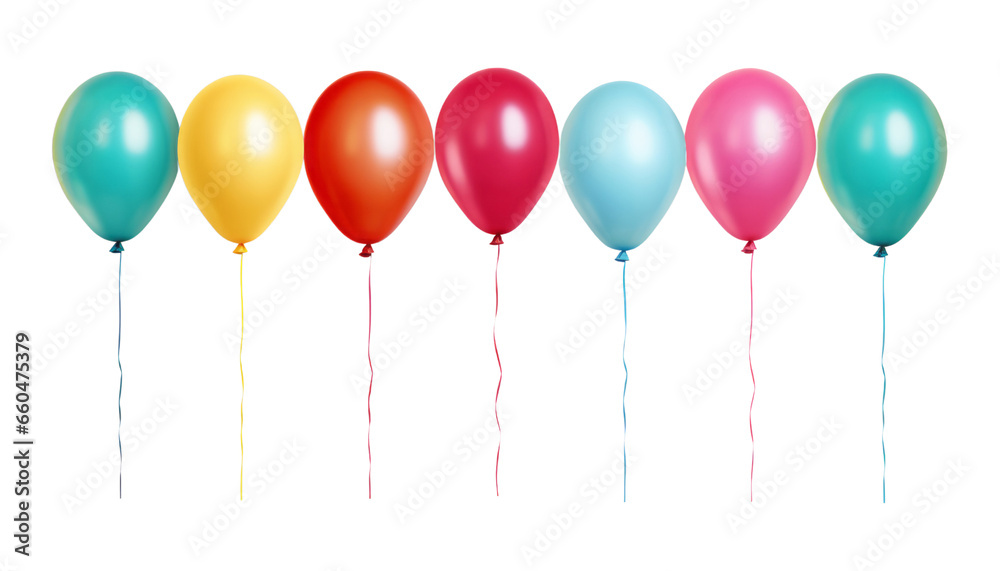 colorful balloons isolated on transparent background cutout colorful balloons isolated on transparent background cutout