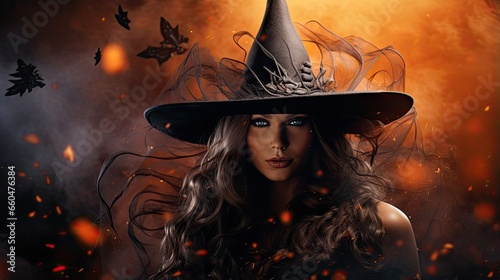 Witch themed Halloween deco...