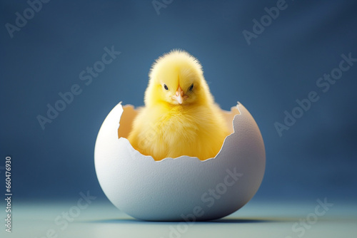 Foto Chicken white baby newborn small bird poultry young animal cute yellow chick egg