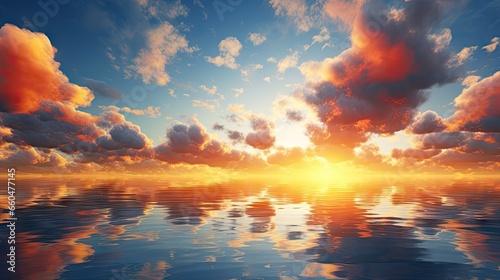 The morning sky adorned wit...