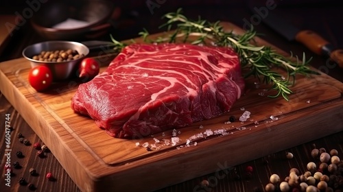 Sliced raw beef for homemad...