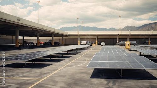 solar panelled parking area