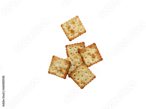Konstfotografi soda cracker / saltine cracker / stack of cookies