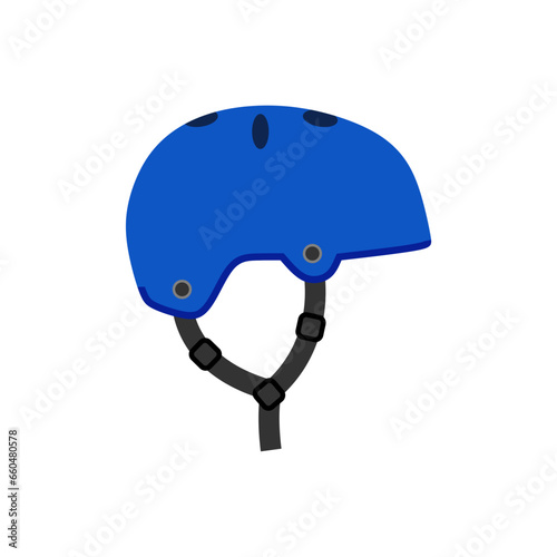 skateboard helmet flat design vector illustration. skate helm design