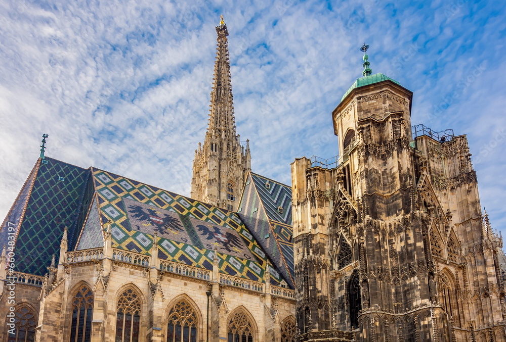 St. Stephen's cathedral on Stephansplatz square in Vienna, Austria