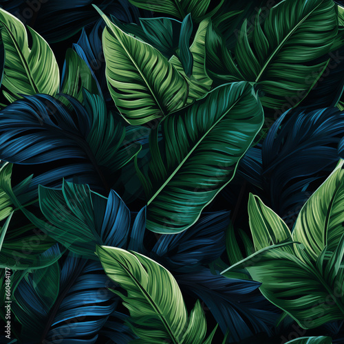 Dark Tropical leaves