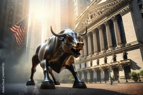 Bull and stock market © arhendrix