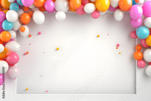 Rahmen aus bunten Luftballons