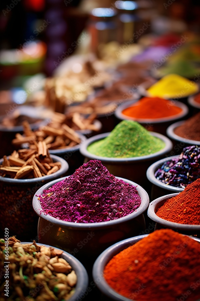 Many Colors of Spices. Indian spices