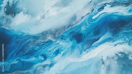 a river of ice from above. aerial image of rivers emerging from Icelandic glaciers. Mother nature has created stunning works of art in Iceland. high-quality photo for a wallpaper background