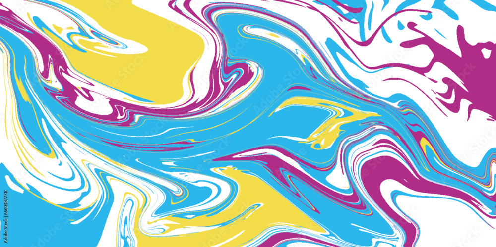 Abstract Retro Trippy Wavy Swirl Colorful Vector Background. Retro groovy background. Wavy vintage psychedelic wallpaper. Trippy pattern.