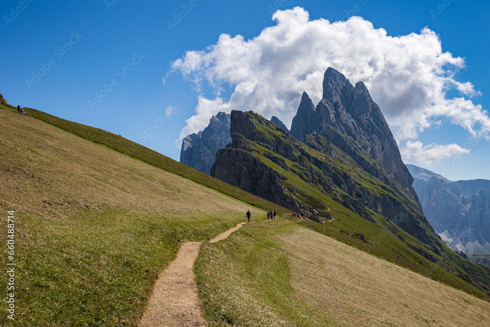 Naklejka premium Le Odle dalla cima del monte Seceda - Dolomiti