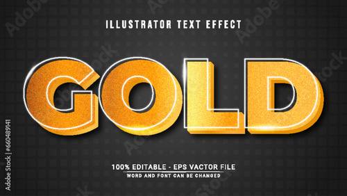 Luxury gold text style effect - Gold Text Effect - 3D premium gold text effect - Editable text effect