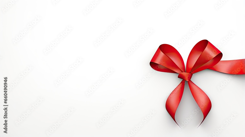 Red bow isolated on white background with copy space. Red bow isolated on white background with copy space.