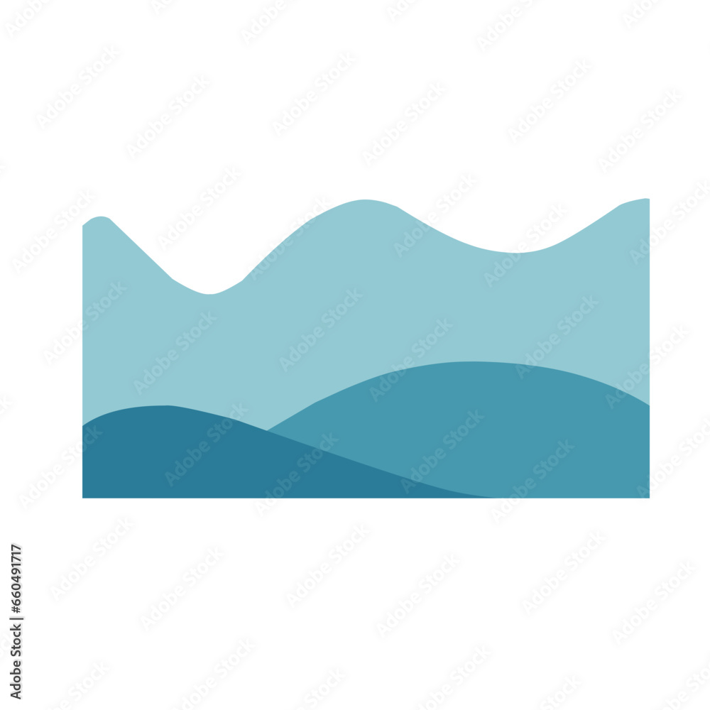 Blue Mountain Landscape Vector Illustration Blue Mountain Landscape Vector Illustration