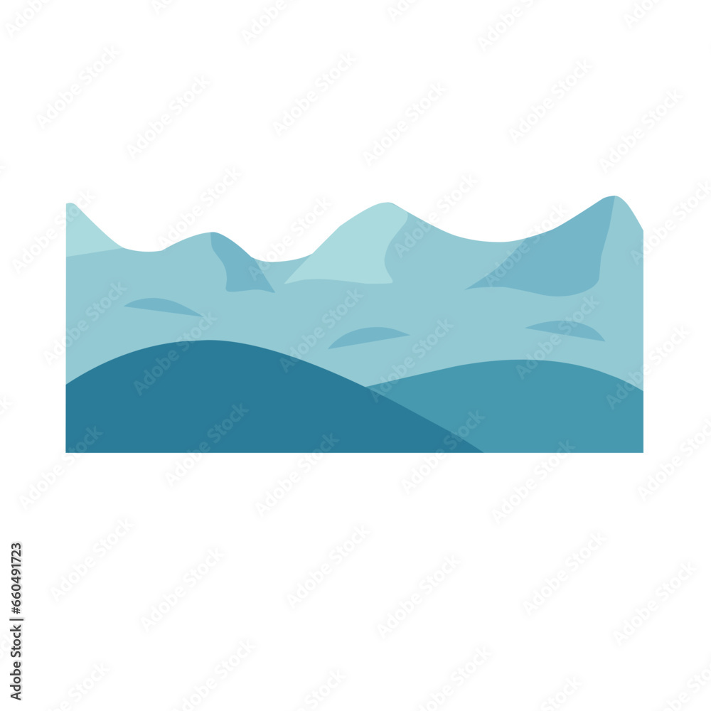 Blue Mountain Landscape Vector Illustration Blue Mountain Landscape Vector Illustration