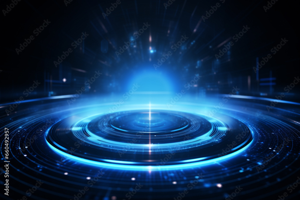 Glowing digital circle, energy source. Glowing digital circle, energy source.