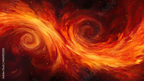 abstract background with flame fire wave heat burning - by generative ai