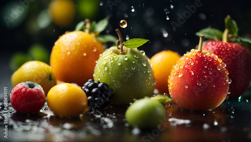 fruit in water