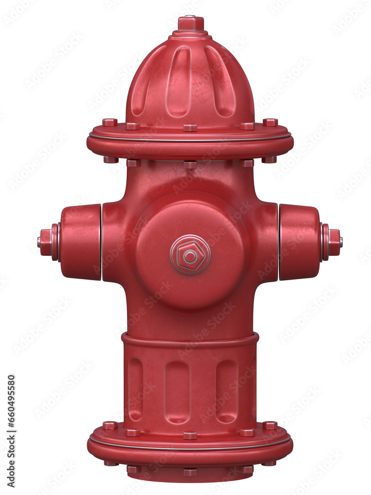 Fire hydrant isolated from background, 3d rendering Fire hydrant isolated from background, 3d rendering