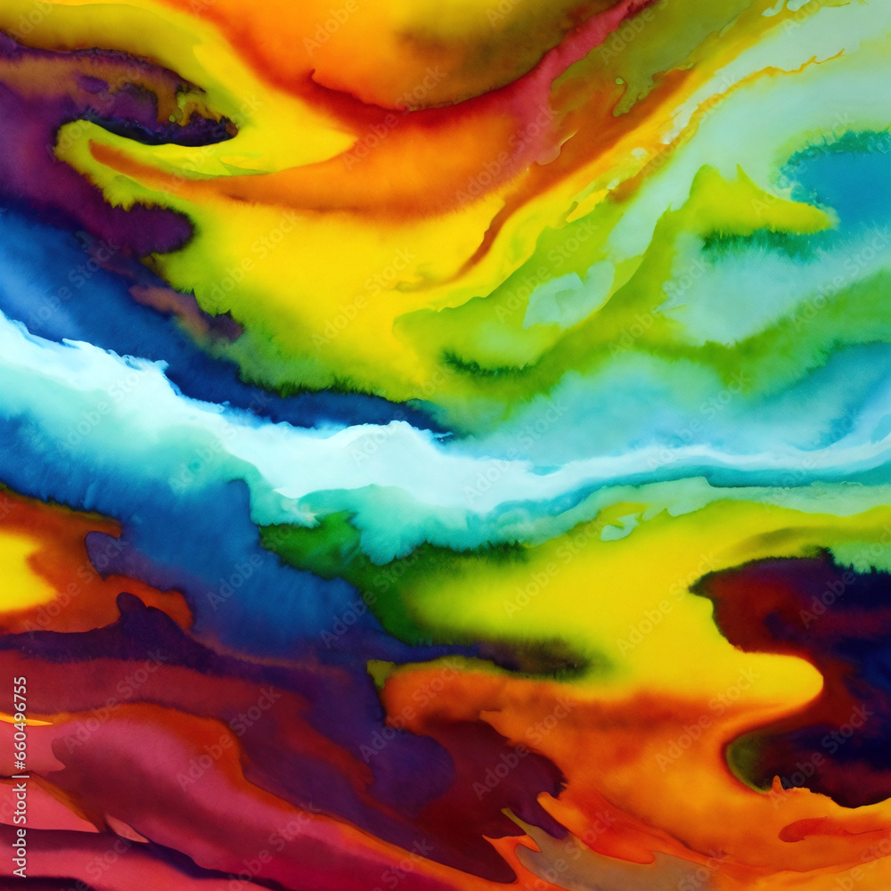 Colorful Abstract Watercolor Painting Background