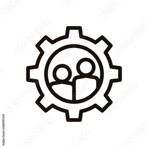 binome reglages team buiding travail entreprise d'équipe pictogramme Icone et symbole epais