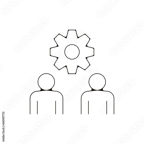 reglages team buiding travail entreprise d'équipe pictogramme Icone et symbole fin