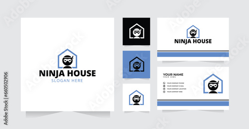 Ninja home logo design Template Logo