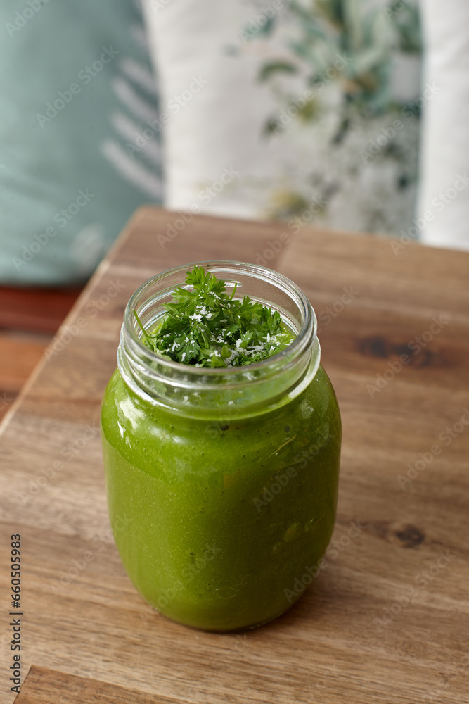 Healthy organic vegan food and drinks on wooden table Healthy organic vegan food and drinks on wooden table