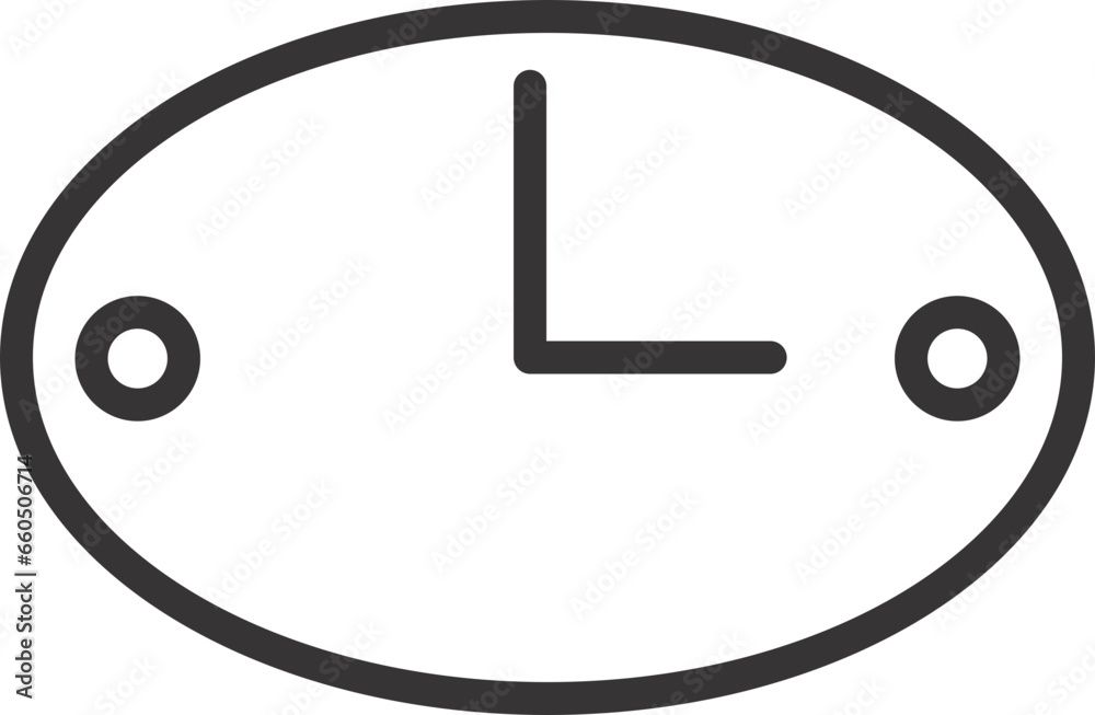 clock sign black and white outline flat vector clock sign black and white outline flat vector