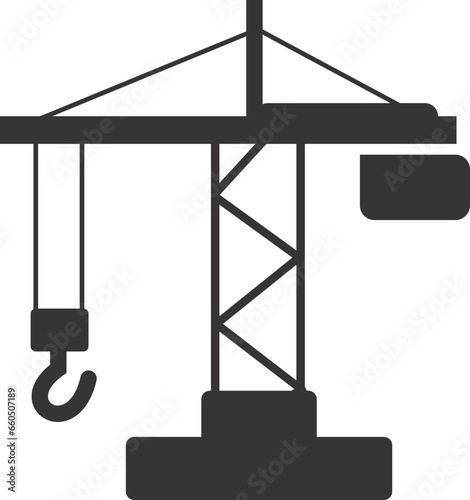 crane on a white background
