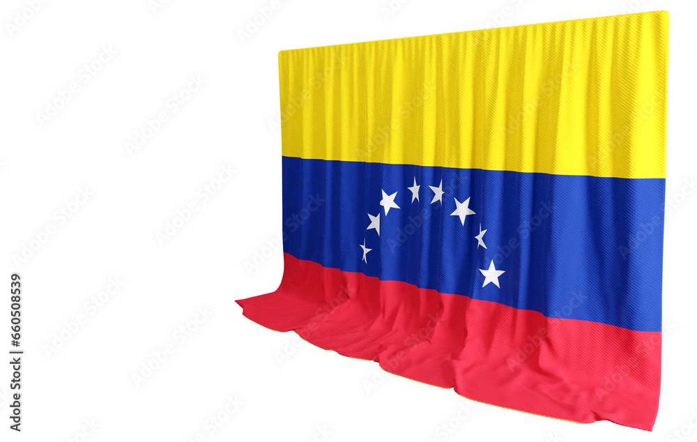 Venezuela Flag Curtain in 3D Rendering called Flag of Venezuela Venezuela Flag Curtain in 3D Rendering called Flag of Venezuela