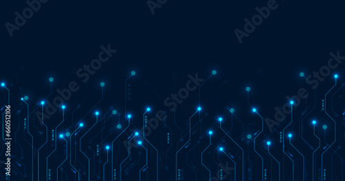 Circuit board vector background. Electronic computer hardware technology. Motherboard