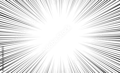 Burst light speed line anime zoom frame background