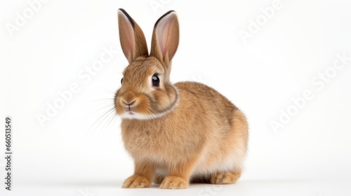 Adorable Bunny on White Background