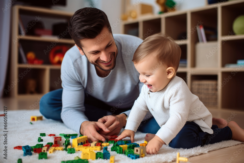 Family fun - Father playing with his child Family fun - Father playing with his child