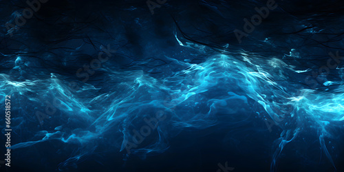 Blue Water Texture on Black Background