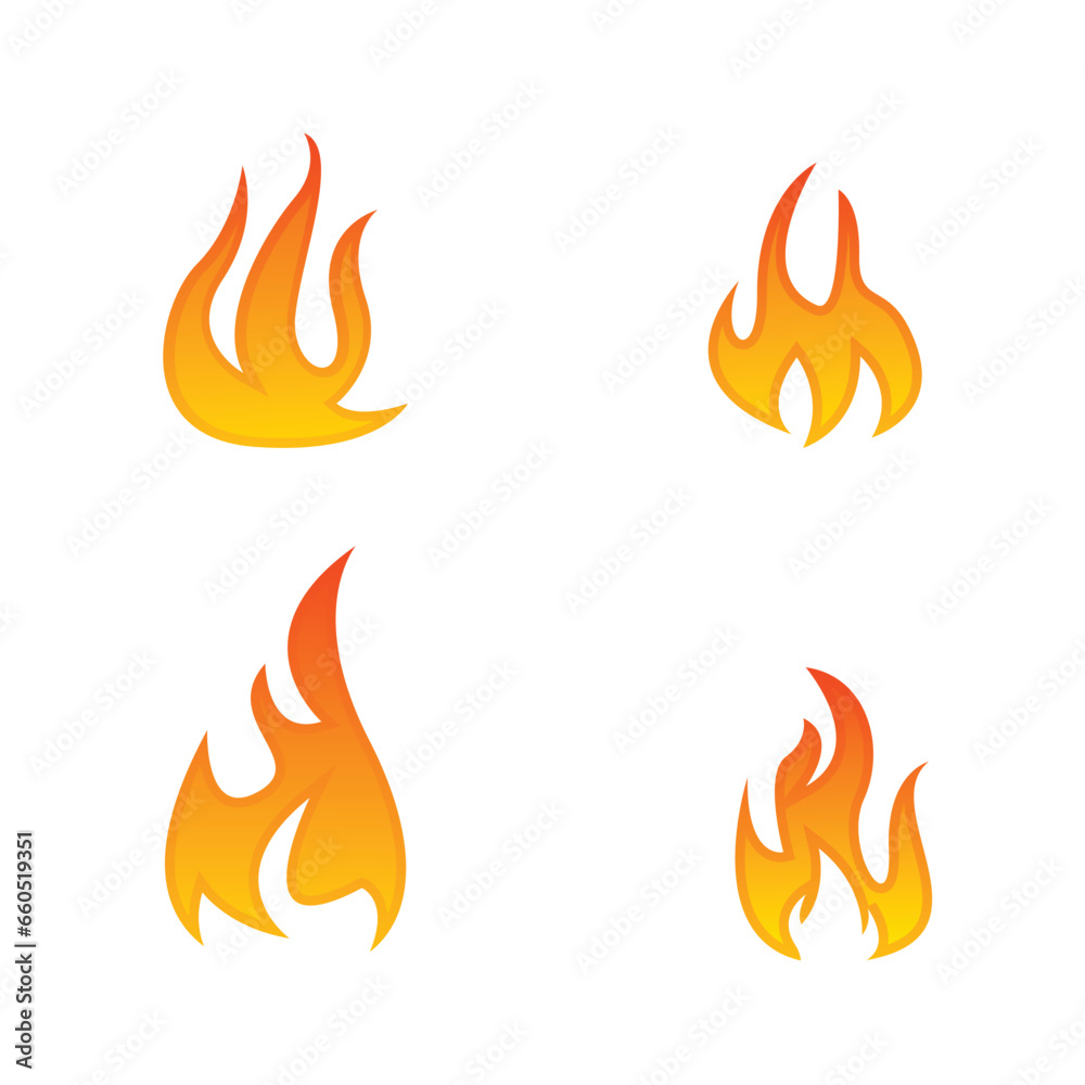 Fire icons set Fire icons set